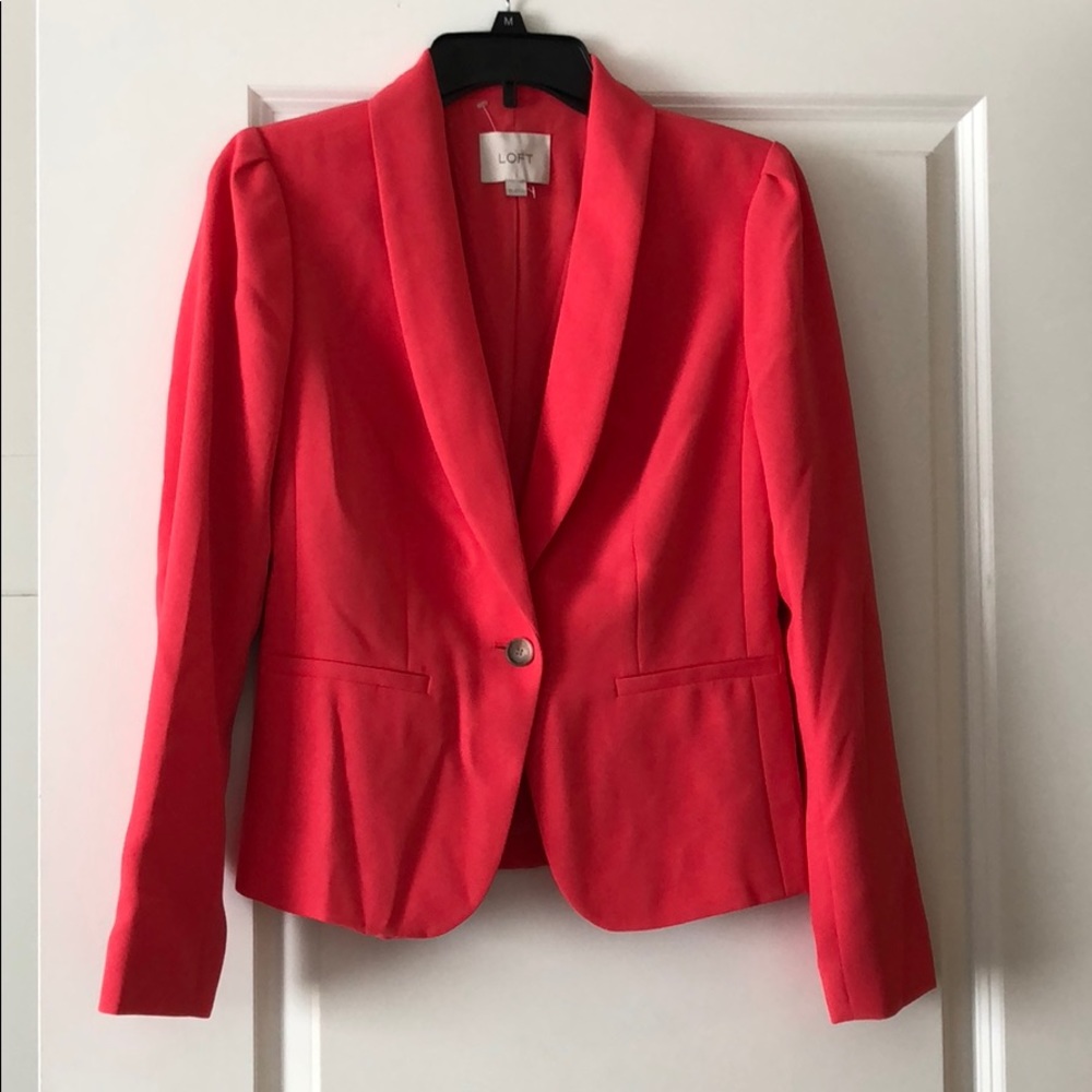Loft coral pink blazer